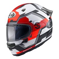 Arai Quantic Face Motorcycle Helmet (White/Grey/Red)