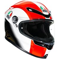 AGV K6 SIC58 Helmet (White|Red)