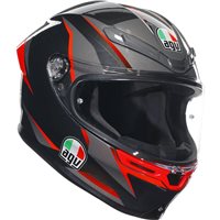 AGV K6-S Slashcut Motorcycle Helmet (Black|Grey|Red)