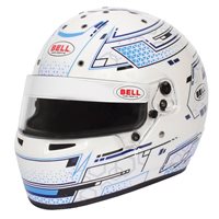 Bell RS7-K Kart Racing Helmet (White|Blue)