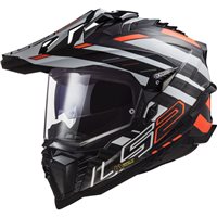 LS2 MX701 Explorer Carbon Edge Off Road Helmet (Black|Orange|White)