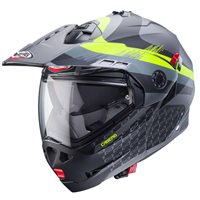 Caberg Tourmax X Flip Front Helmet Sarabe (Matt Gun|Black|Yellow)