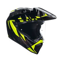 AGV AX9 Adventure Helmet (Carbon|Grey|Yellow)