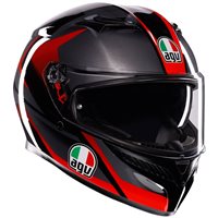 AGV K3 Striga Helmet (Matt Black|Grey|Red)